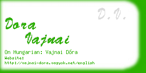 dora vajnai business card
