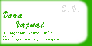 dora vajnai business card